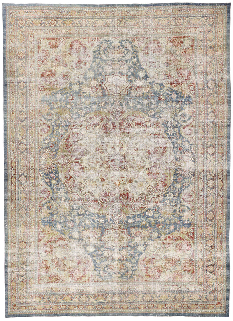 12 x 16 - Blue Antique Persian Tabriz Rug - 60870