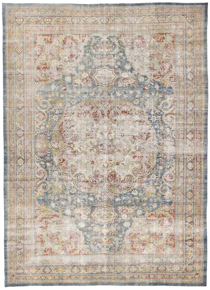 12 x 16 - Blue Antique Persian Tabriz Rug - 60870