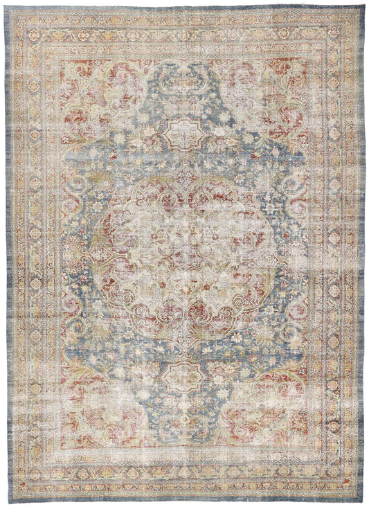 12 x 16 - Blue Antique Persian Tabriz Rug - 60870