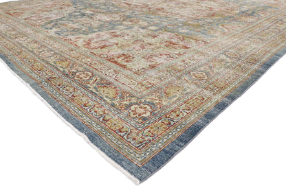12 x 16 - Blue Antique Persian Tabriz Rug - 60870