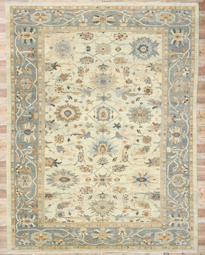 12 x 16 - Beige Turkish Sultanabad Rug - 60920