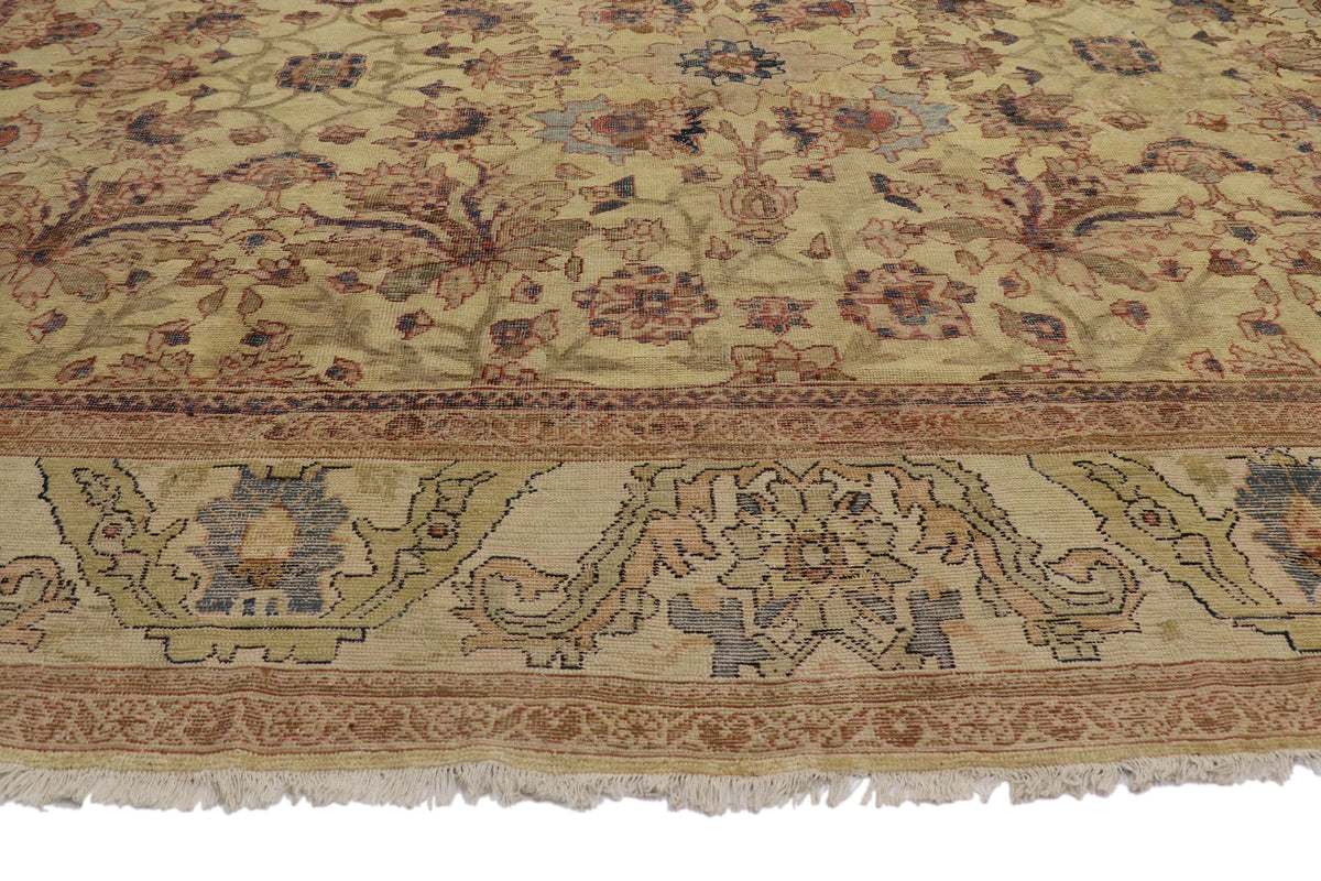 12 x 20 - Yellow Antique Persian Sultanabad Rug - 60941