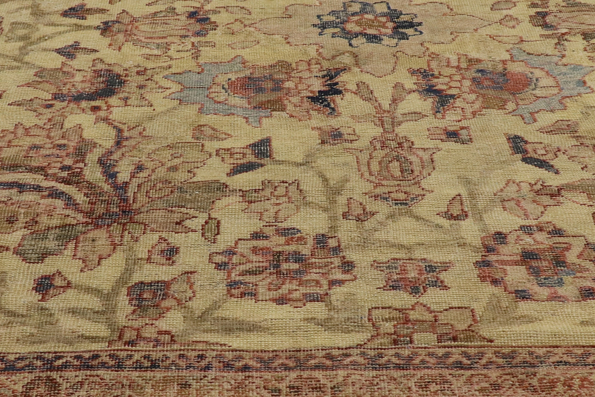 12 x 20 - Yellow Antique Persian Sultanabad Rug - 60941