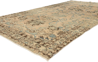 5 x 10 - Tan Vintage Persian Hamadan Rug - 60954