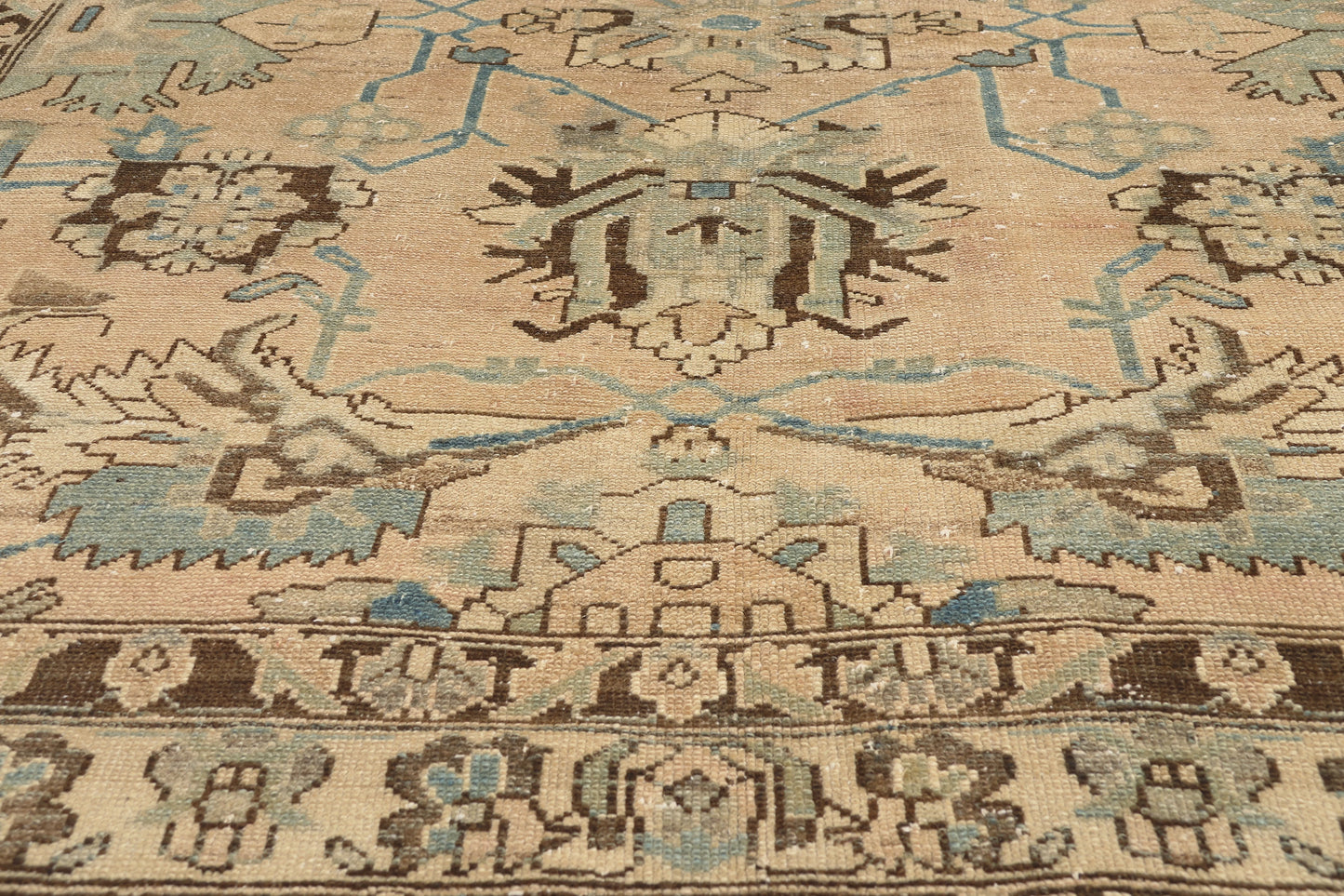 5 x 10 - Tan Vintage Persian Hamadan Rug - 60954