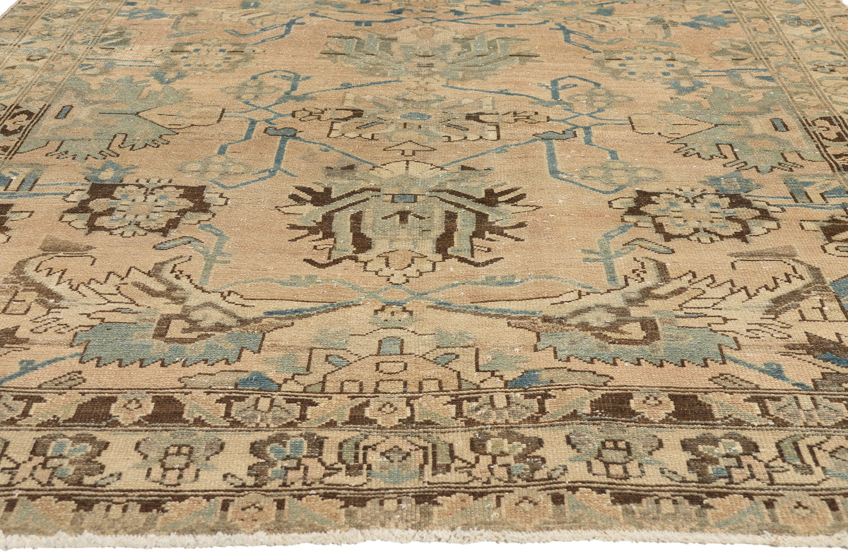 5 x 10 - Tan Vintage Persian Hamadan Rug - 60954