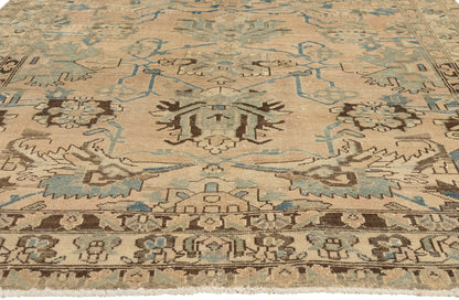 5 x 10 - Tan Vintage Persian Hamadan Rug - 60954
