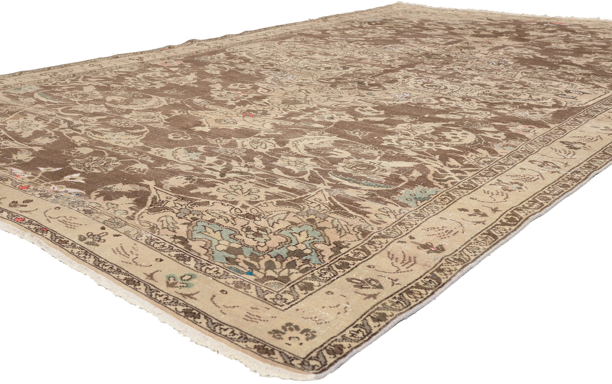 7 x 12 - Brown Antique Persian Feridan Rug - 60961