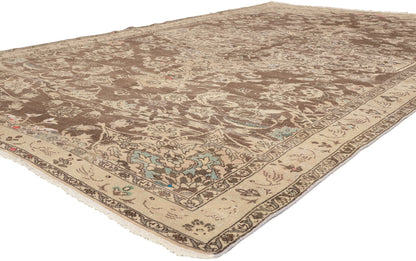 7 x 12 - Brown Antique Persian Feridan Rug - 60961