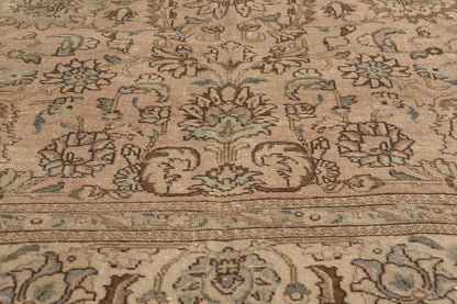 6 x 9 - Brown Vintage Persian Tabriz Rug - 60969