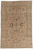 6 x 9 - Brown Vintage Persian Tabriz Rug - 60969