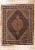 10 x 13 - Navy Blue Vintage Persian Tabriz Rug - 61005