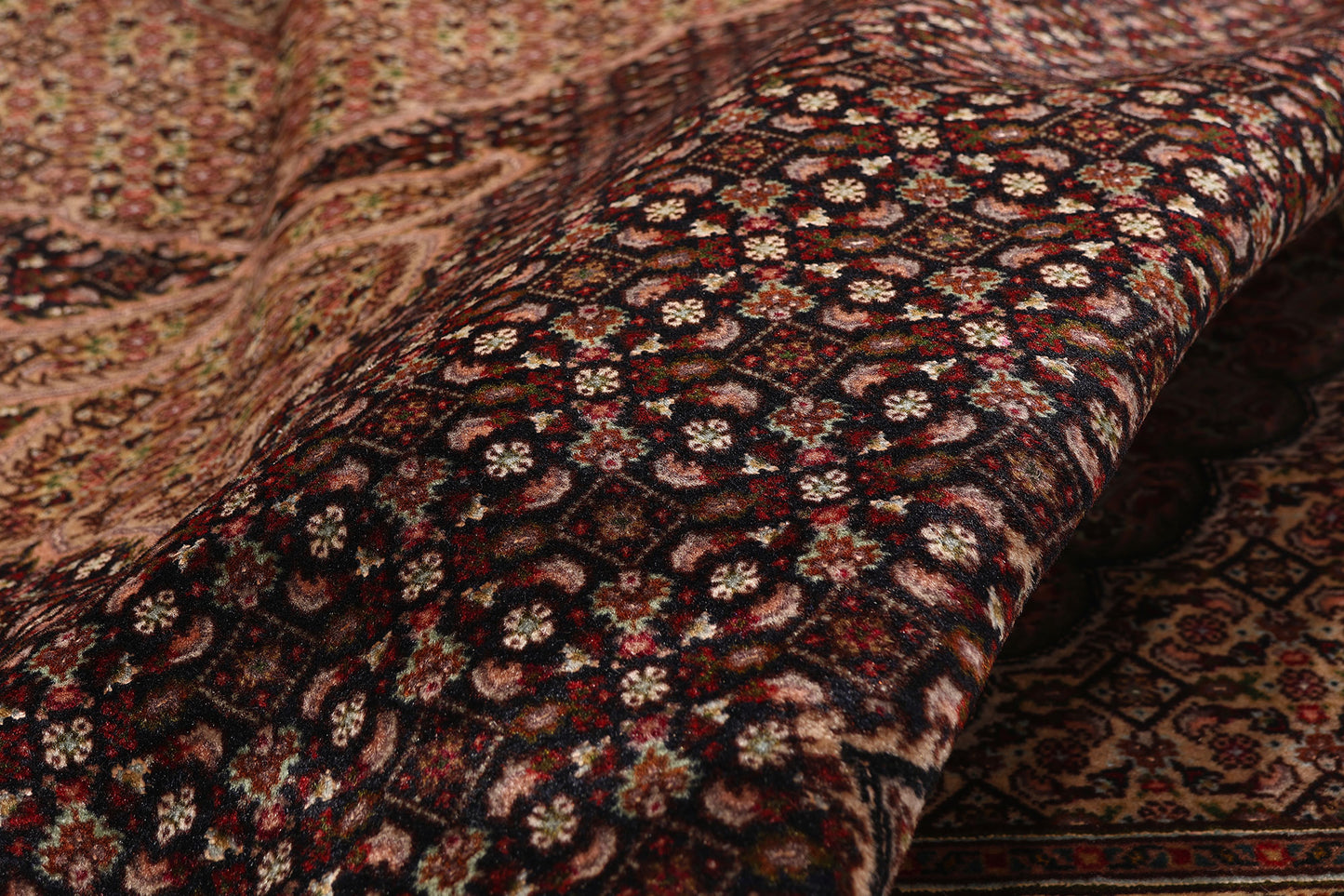 10 x 13 - Navy Blue Vintage Persian Tabriz Rug - 61005