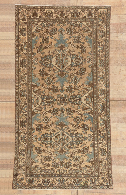5 x 10 - Tan Vintage Persian Bakhtiari Rug - 61029