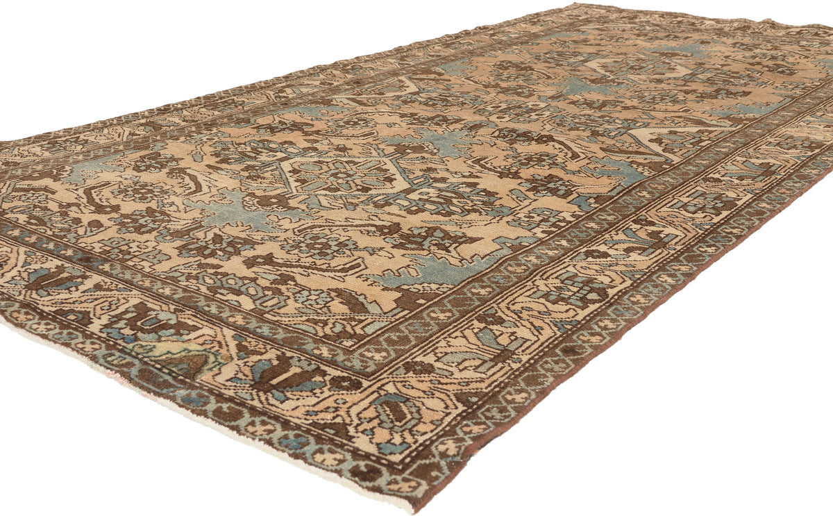 5 x 10 - Tan Vintage Persian Bakhtiari Rug - 61029