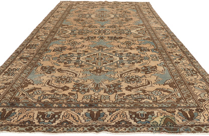 5 x 10 - Tan Vintage Persian Bakhtiari Rug - 61029
