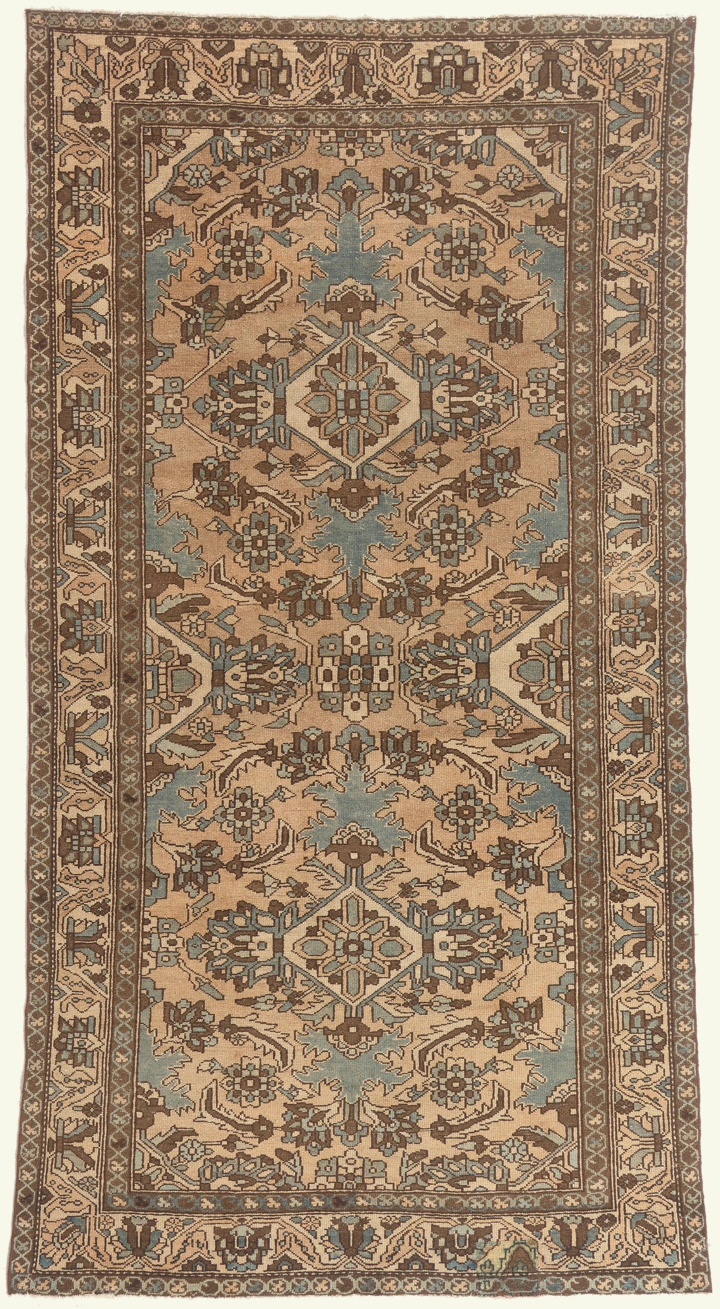 5 x 10 - Tan Vintage Persian Bakhtiari Rug - 61029