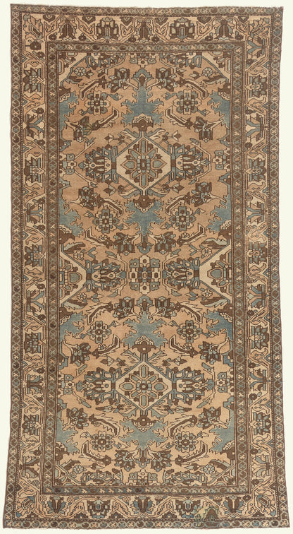 5 x 10 - Tan Vintage Persian Bakhtiari Rug - 61029