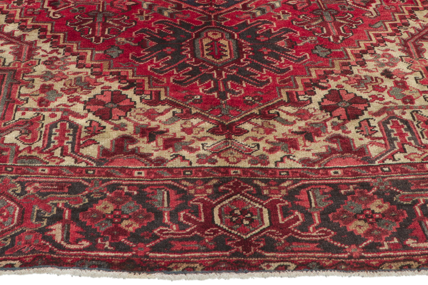8 x 9 - Red Vintage Persian Heriz Rug - 61124