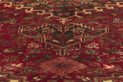 11 x 15 - Red Vintage Persian Heriz Rug - 61196