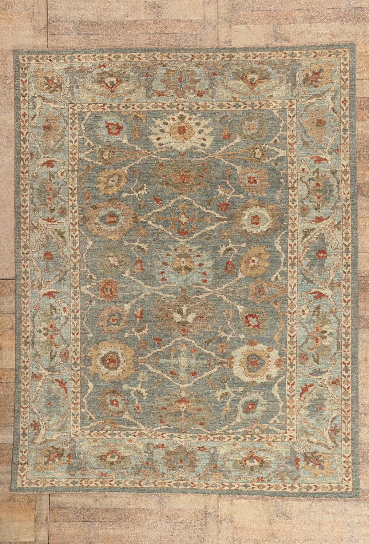 8 x 11 - Blue Persian Sultanabad Rug - 61287