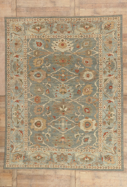 8 x 11 - Blue Persian Sultanabad Rug - 61287