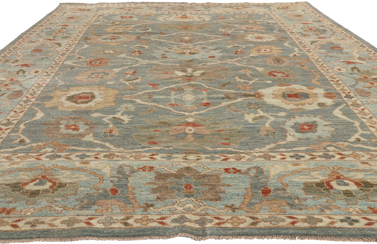 8 x 11 - Blue Persian Sultanabad Rug - 61287