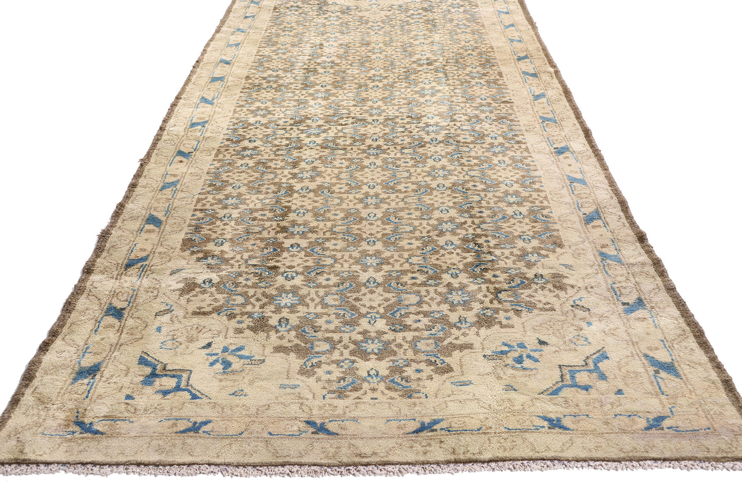 3 x 16 Brown Vintage Persian Hamadan Rug 61392