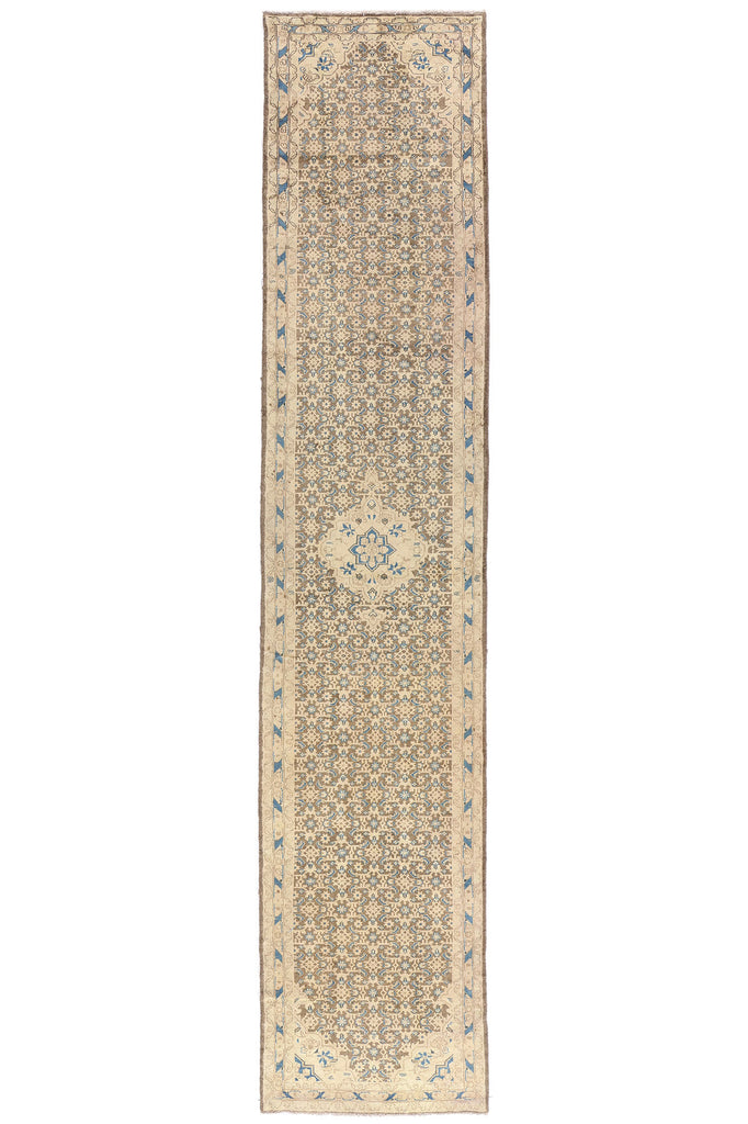 3 x 16 Brown Vintage Persian Hamadan Rug 61392