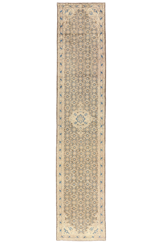 3 x 16 Brown Vintage Persian Hamadan Rug 61392