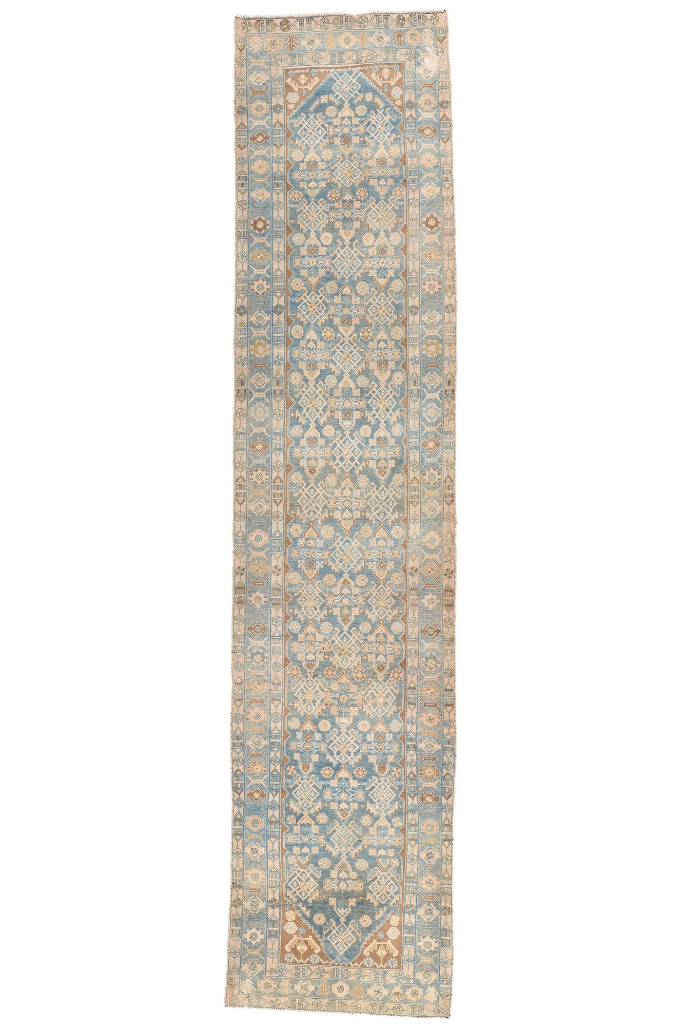 3 x 16 Blue Vintage Persian Hamadan Rug 61395