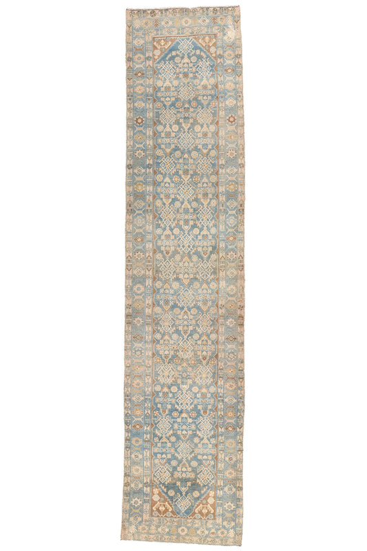 3 x 16 Blue Vintage Persian Hamadan Rug 61395