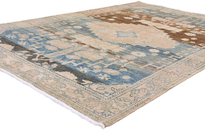 5 x 7 Blue Vintage Persian Malayer Rug 61398