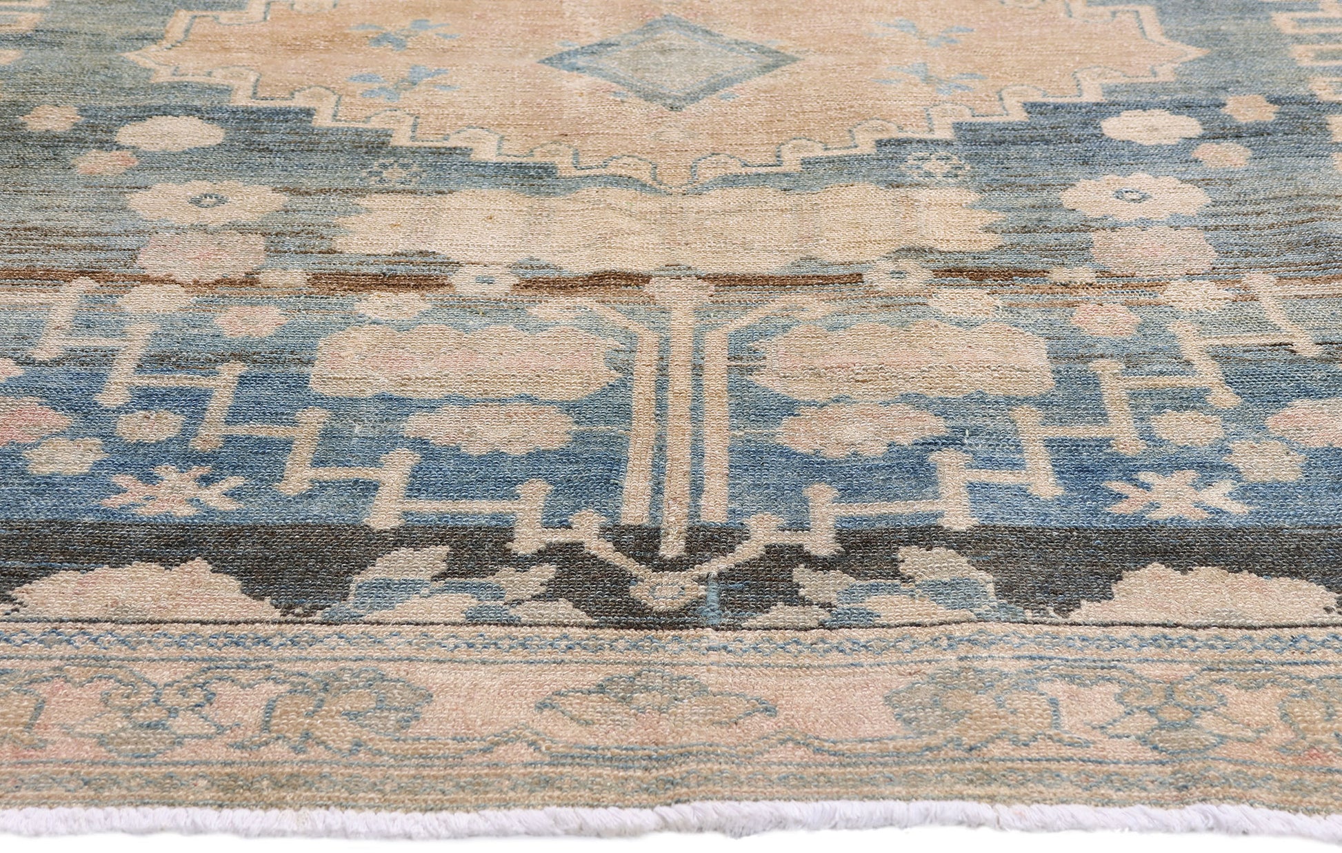5 x 7 Blue Vintage Persian Malayer Rug 61398