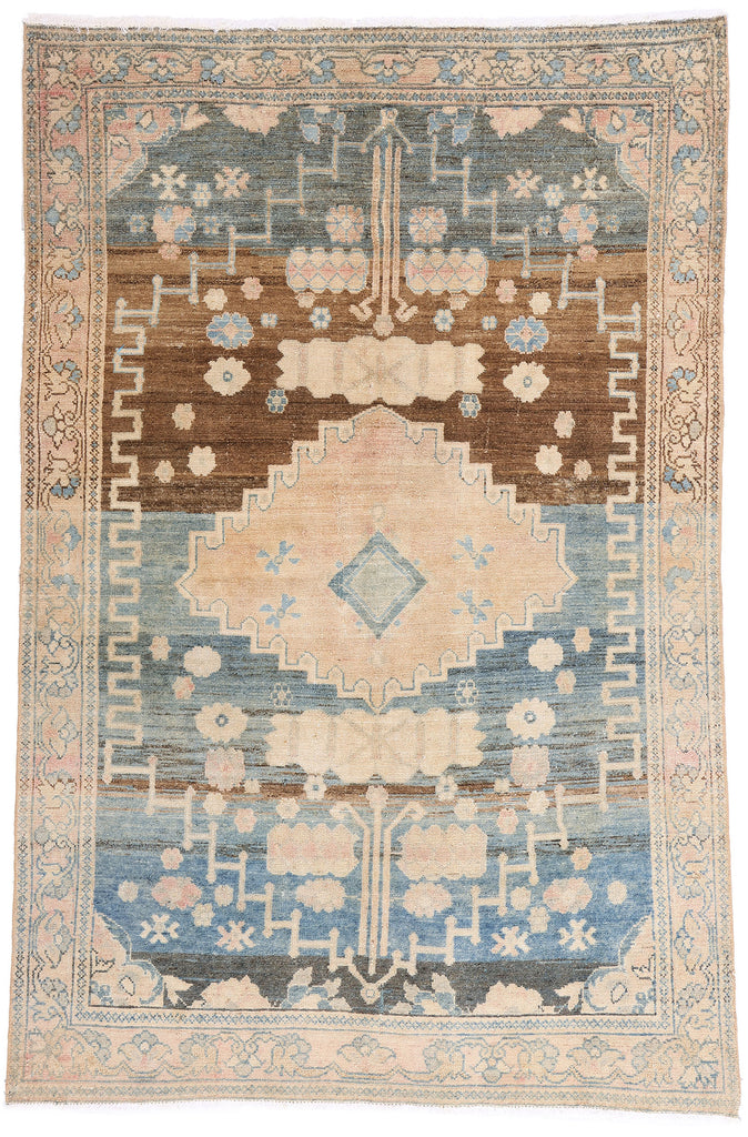 5 x 7 Blue Vintage Persian Malayer Rug 61398