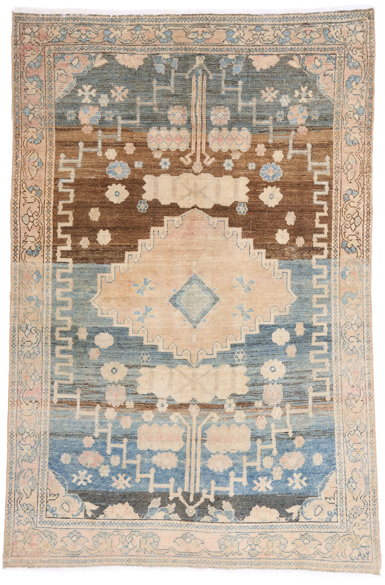 5 x 7 Blue Vintage Persian Malayer Rug 61398