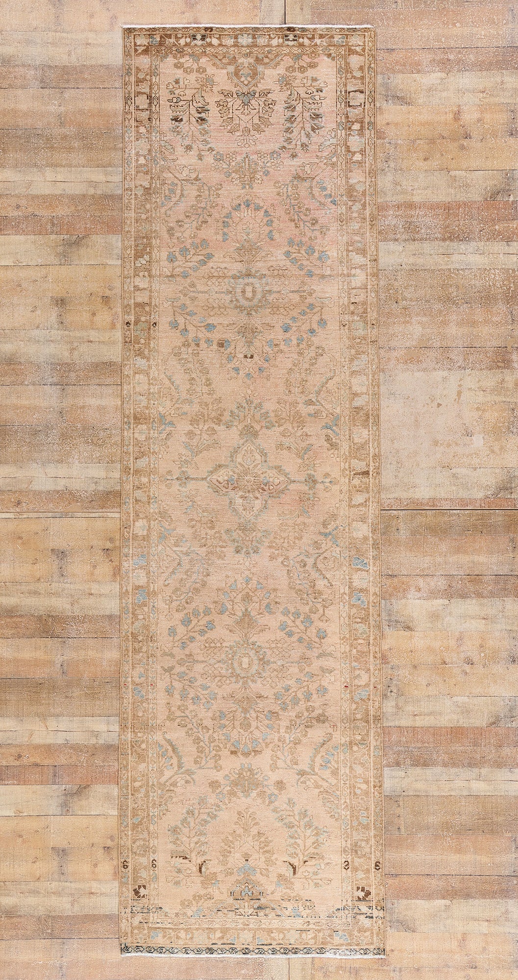 4 x 13 Pink Vintage Persian Malayer Rug 61400