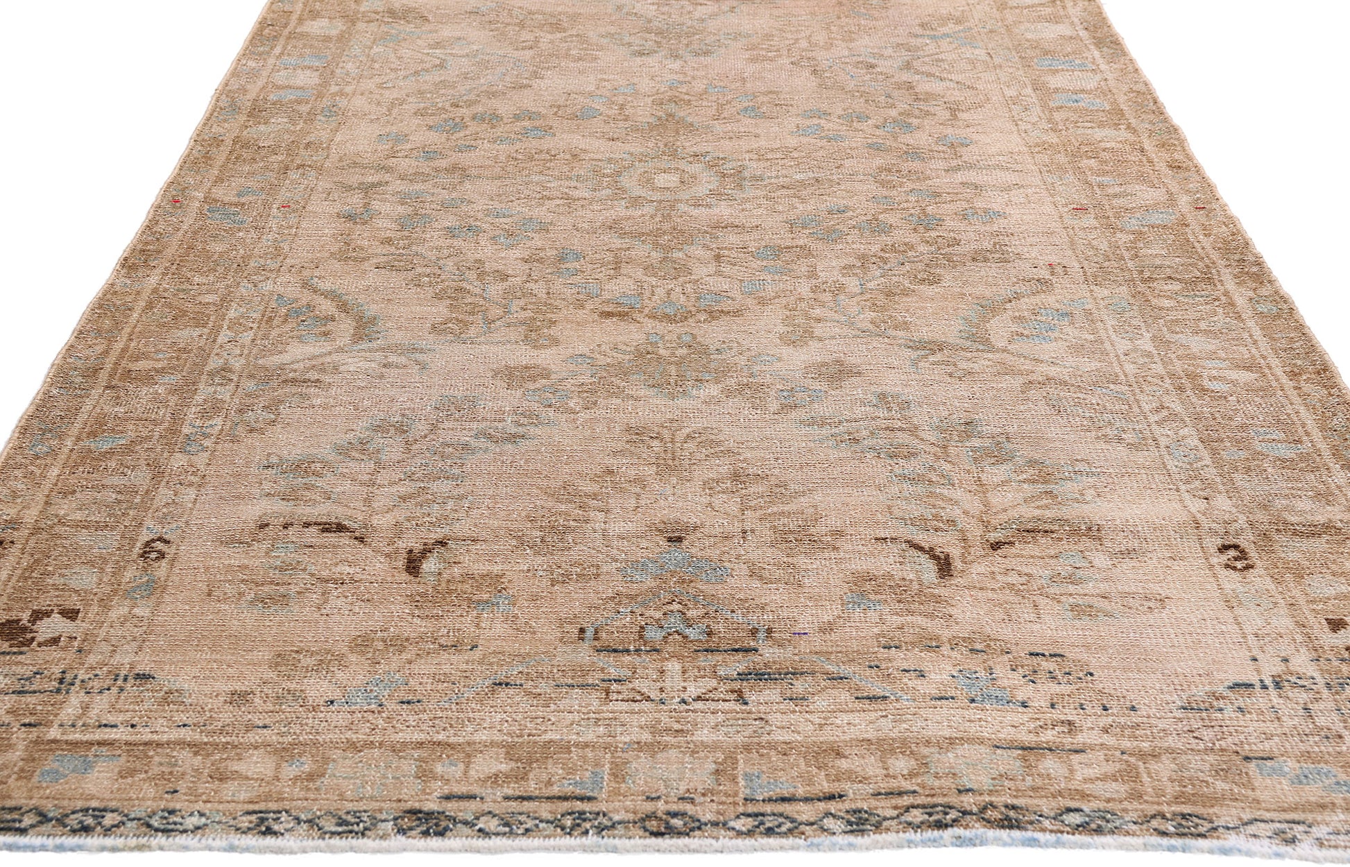 4 x 13 Pink Vintage Persian Malayer Rug 61400