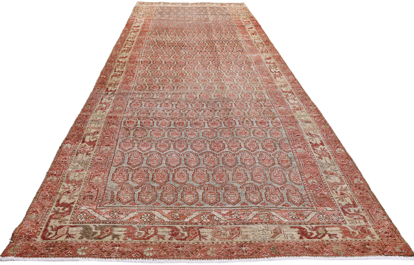 3 x 13 Blue Vintage Persian Malayer Rug 61403