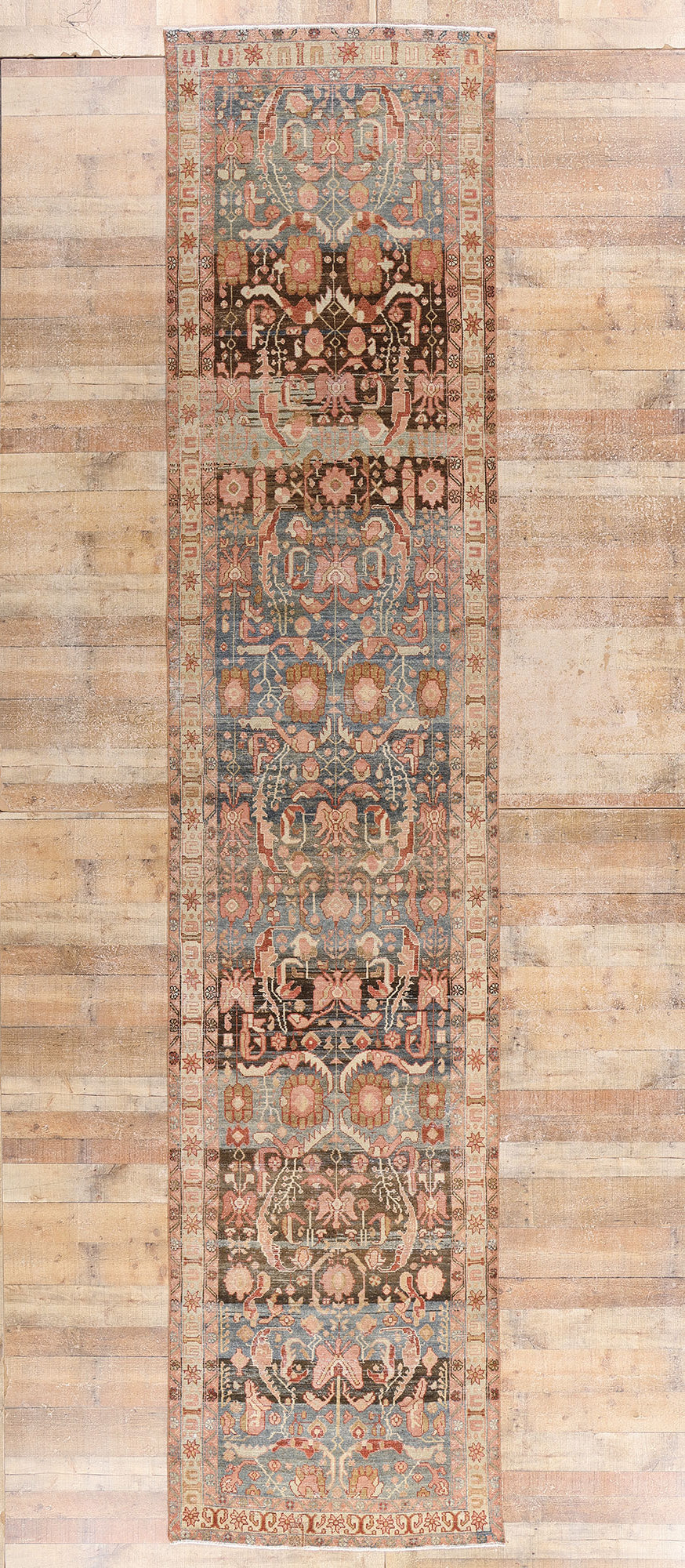 3 x 16 Blue Antique Persian Hamadan Rug 61404