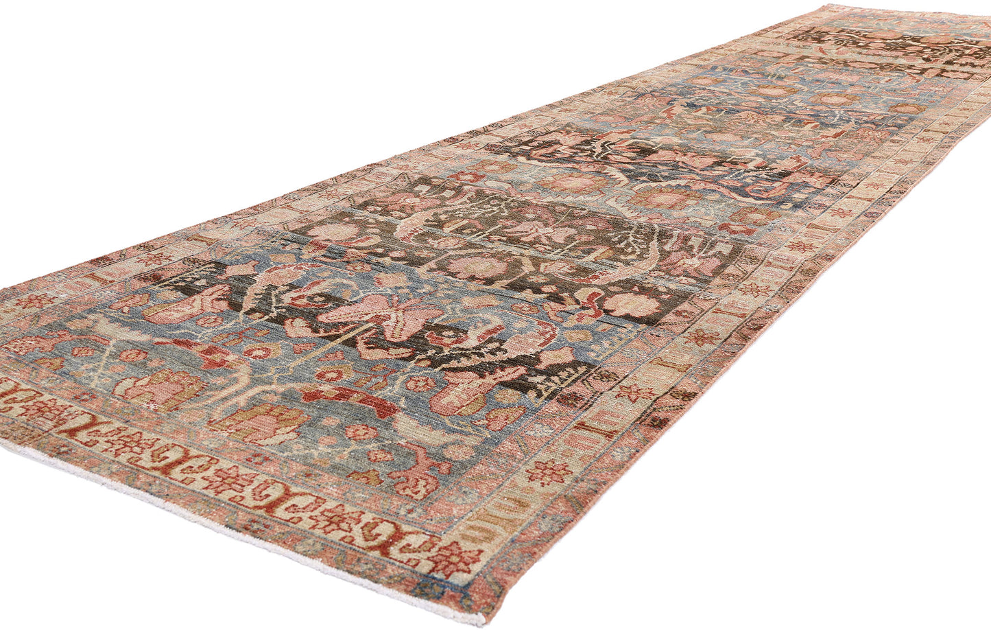 3 x 16 Blue Antique Persian Hamadan Rug 61404