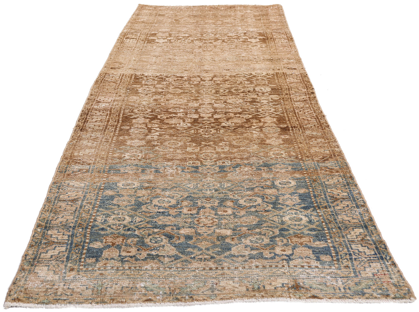 3 x 10 Brown Vintage Persian Hamadan Rug 61406