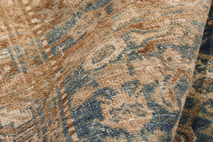 3 x 10 Brown Vintage Persian Hamadan Rug 61406