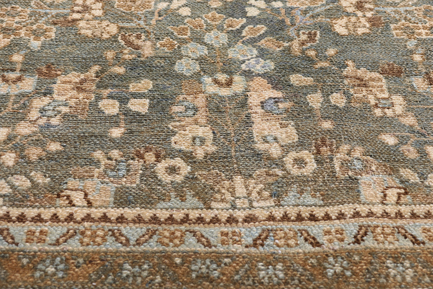 4 x 13 Blue Vintage Persian Hamadan Rug 61407