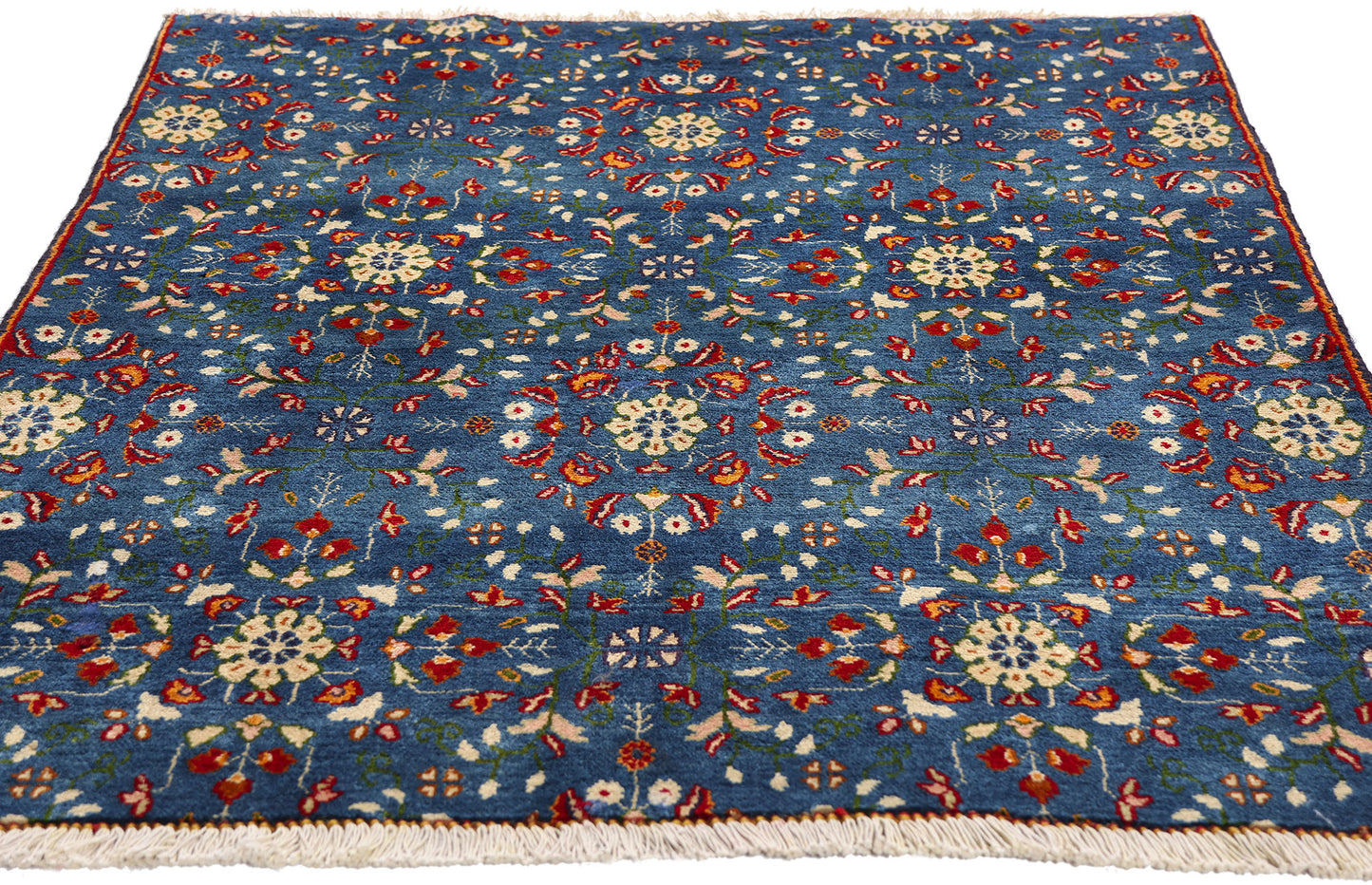 3 x 5 Blue Vintage Persian Khorassan Rug 61411