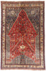 5 x 8 Red Vintage Persian Qashqai Rug 61414