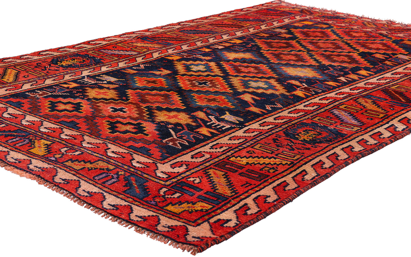 4 x 7 - Navy Blue Antique Shiraz Rug - 61420