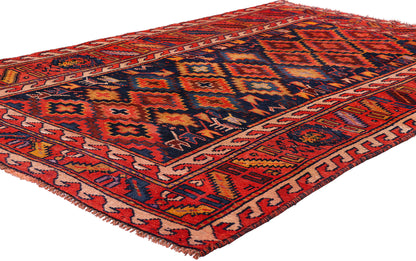 4 x 7 - Navy Blue Antique Shiraz Rug - 61420