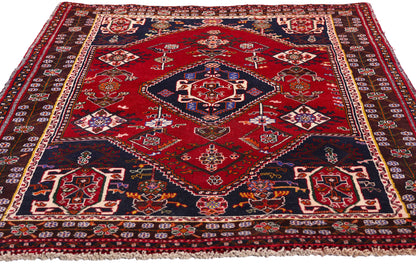 3 x 5 - Red Vintage Qashqai Rug - 61422