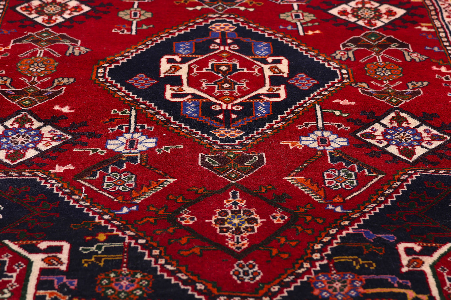 3 x 5 - Red Vintage Qashqai Rug - 61422